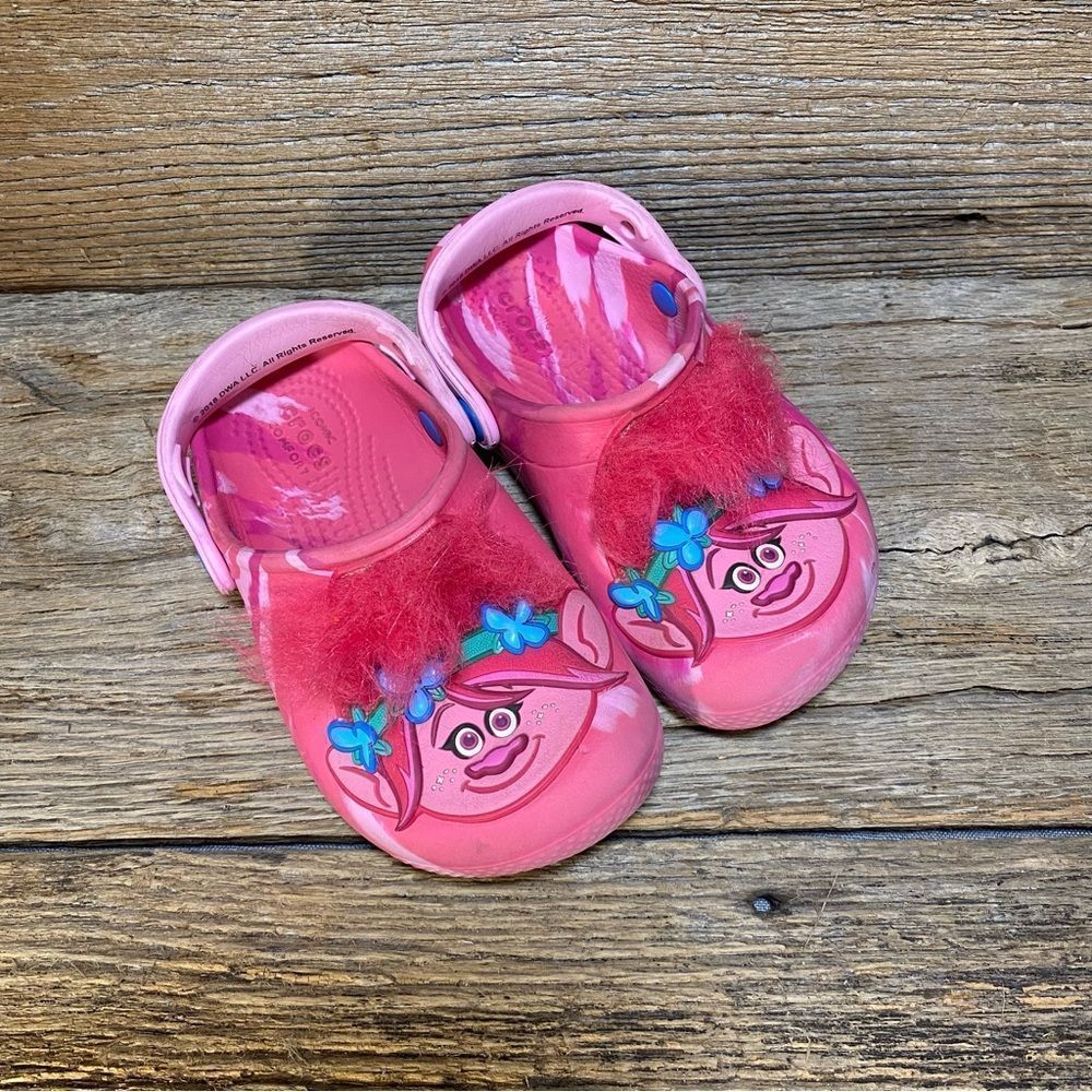Crocs | Trolls Poppy Bright Pink Tie-Dye | Toddler 10 💖